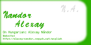 nandor alexay business card